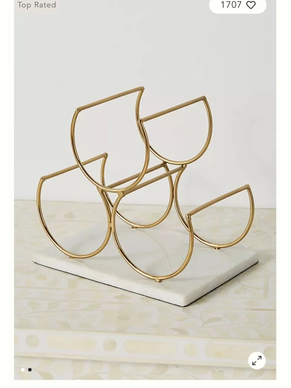 Anthropologie Marble Wine Rack